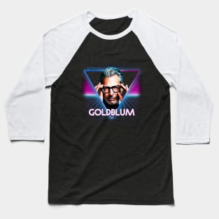 Jeff Goldblum Retro Neon Landscape Baseball T-Shirt